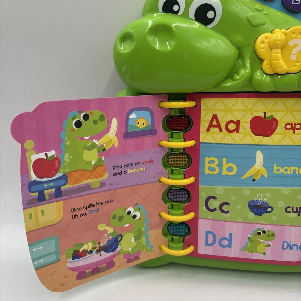 Leap Frog, Dino's Delightful Day Book Interactive Toddler Learning Toy Tested